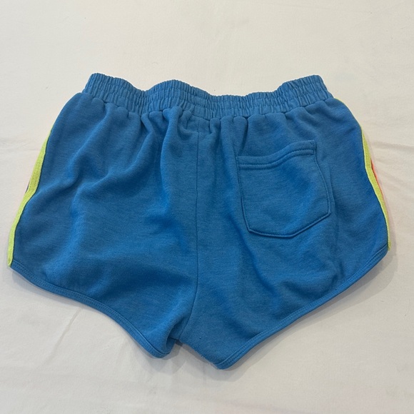 Aviator Nation women’s blue shorts size M with Rainbow neon Stripes. - Picture 4 of 4